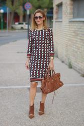 Geometric print dress: 1.2.3 Paris Fall/Winter collection