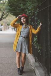 Mustard Yellow Cardigan.