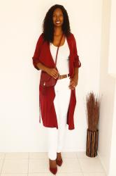 Burgundy Duster For Fall