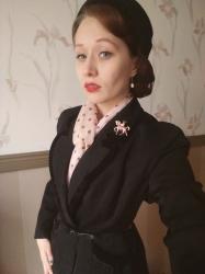 1950s jacket with velvet details