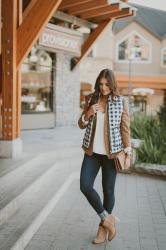 Gingham Puffer Vest