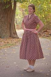 • Chocolate Bonbon 1950s Dress •
