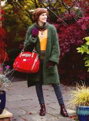 Oversized Mohair Cardigan & Orange leather | Autumn Colours & Textures