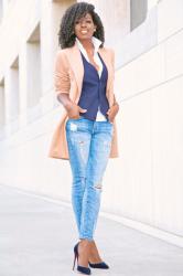 Cocoon Coat + Waist Coat + Stiletto Jeans