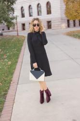 Burgundy Velvet Booties + Giveaway!