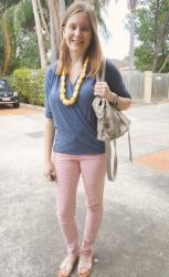 Statement Jeans, Prints, Yellow Teething Necklace