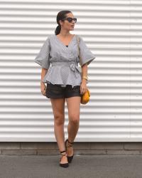 OUTFIT SHORTS ZARA Y TENDENCIA BLUSA ANUDADA