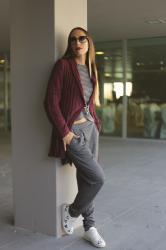 Abbinare bordeaux e grigio: il mio total look Smash 