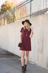 Suede Shift Dress