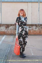 How to Cleverly Style a Floral Jumpsuit in Autumn / Winter + the #iwillwearwhatilike Link Up