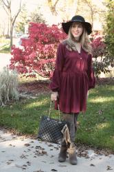 Burgundy Boho Dress & Confident Twosday Linkup