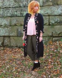 Floral Duster & Slouchy Pants: Well, Duh!