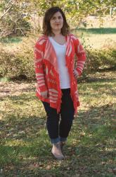 Coral Fringe Sweater