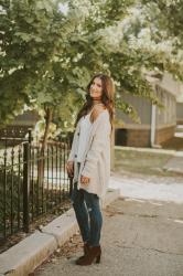 Neutral Boucle Cardigan