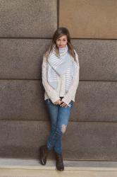 Look of the day: grey scarf