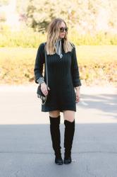 cold weather staple: sweater dress