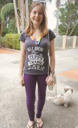 Colourful Skinny Jeans and Graphic Tees with Silver Mini MAC