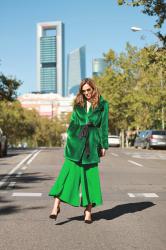 GREEN FUR COAT