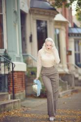 Herringbone Trousers || Thanksgiving with Top Vintage