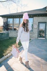 Pink Fuzzy Beanie