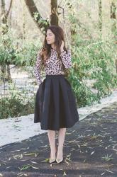 Layers & Lipstick Linkup - Sweaters & Purple Hair / Petite Review of Rachel Parcell's Fall Skirt