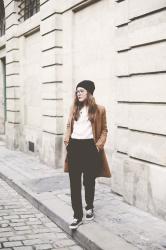 Black, White & Camel – Elodie in Paris