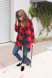 outfit: buffalo plaid on buffalo plaid on