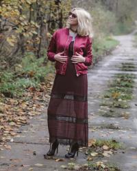 10.12.2016 - OOTD | BORDOWA MAXI SUKIENKA