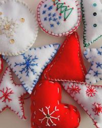DIY: vianočné ozdoby z filcu // uši si ozdoby (nie len) na vianočný stromček