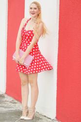 {Outfit}: Minnie Mouse Polka Dot Dress