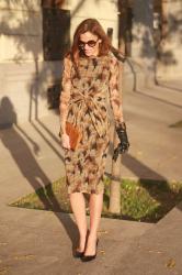 vestido de fiesta de tubo animal print