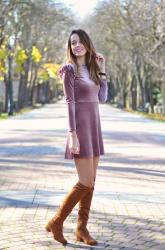 LOOK DE NAVIDAD: VESTIDO DE TERCIOPELO + SHOK BOOTS