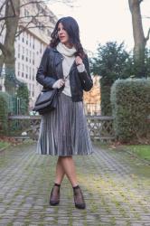 Metallized Midi Skirt 