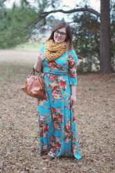 Teal & Mustard Dress & Giveaway!!