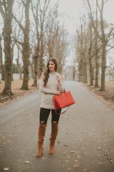 Cold Shoulder Turtleneck Sweater