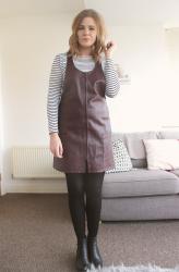 THE LEATHER PINAFORE DRESS