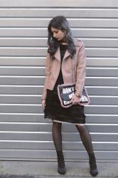 Tenue de fêtes #3 || Fake fur & black dress