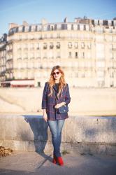 RED CAT EYE SUNGLASSES IN PARIS