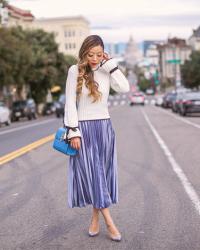 BOW BELL SLEEVES AND SILVER BLUE BABE