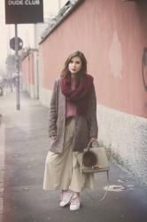 Finire il 2016 in rosa &#124; Pied de Poule coat and pink shades