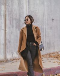 All Black with a Camel Coat