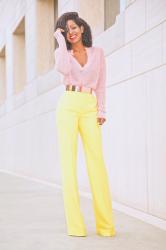 Cozy Knit + High Waist Wide Leg Pants