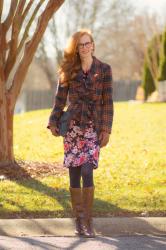 Pattern Mixing-Florals and Plaid