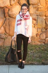 Casual Wear | Slouchy Sweater & Cozy Blanket Scarf