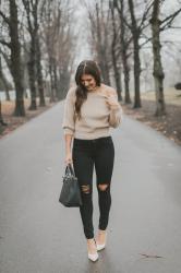 Neutral Off the Shoulder Sweater
