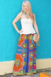 {Outfit}: Palazzo Pants and Guaymi Shakira Necklace