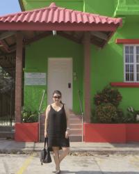 Bright green house 