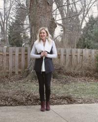 How to Style a Shearing Vest, Giveaway & TFF Linkup