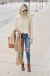 Neutral Jeans and Sweater Outfit