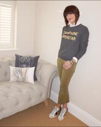 Huggable Jumpers + WIWT Slogans & Khaki